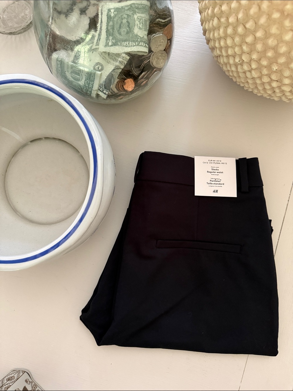 H&M Black Straight-Leg Dress Pants - Picture 1 of 6